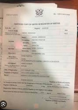 BIRTH CERTIFICATE